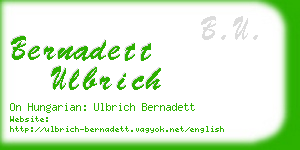 bernadett ulbrich business card